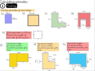 Perimeter and Area- Calculate perimeter- Year 5