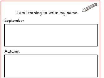 Name writing assessment