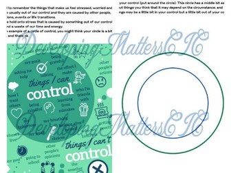 Circle of Control Printable Activity Sheet