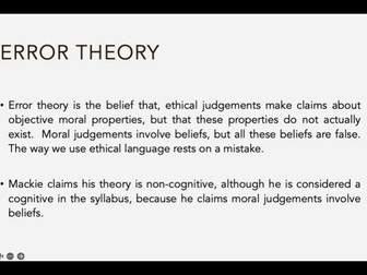 Error Theory Powerpoint