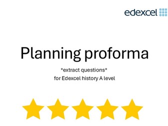 extract question planning proforma - Edexcel history A level