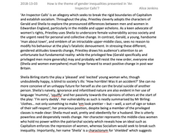 inspector calls essay on gender