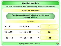Negative Numbers KS4