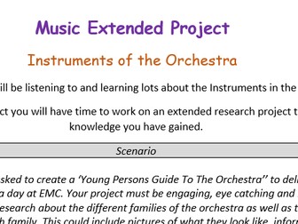 Music - Instruments of the Orchestra Research Project