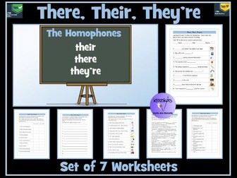 Homophones: Where, Were, Wear, There, They're, Their, Too, Two, To ...