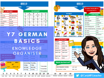 Y7/KS3 German Basics - Knowledge Organiser