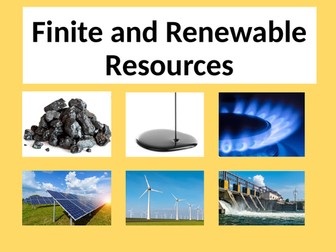 Renewable and finite resources