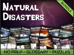 Bundle - Natural Disasters (Puzzles & Glossaries)