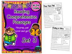 Reading Comprehension Passages- Set 3
