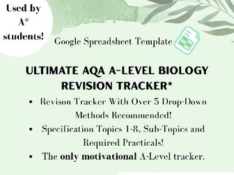 The Ultimate AQA A-Level Biology Revision Tracker