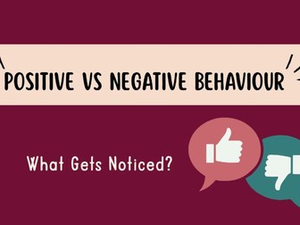 KS3/4 Assembly - Positive vs Negative behaviour