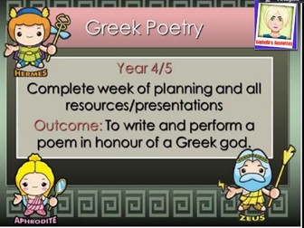 Ancient Greek Poetry   COMPLETE WEEK