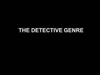 Detective genre unit of work