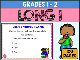 Long I Vowel Teams Task Cards Phonics Engaging Activities