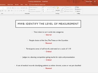 AQA A Level Psychology: Research methods: Statistical testing
