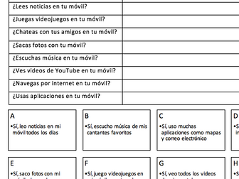 GCSE Spanish Speaking Basics - Technology - Forming Answers from Questions