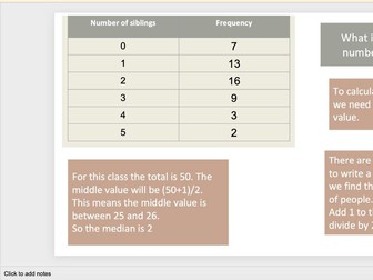 Calculate averages from tables (2 lessons)