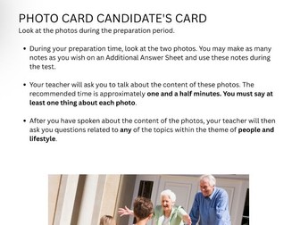 AQA German Oral 2026 Photo Card