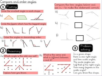 Geometry- Compare and order angles