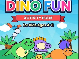 Dino Fun Activity Book for Kids Ages 4-8
