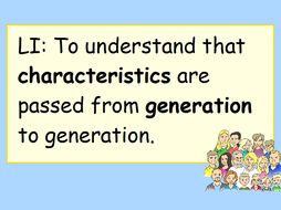 KS2 Science Inheritance and Variation Presentation and Family Tree Activity