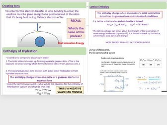 5.2.1 Lattice Enthalpy Lesson 1 - OCR A Level Chemistry