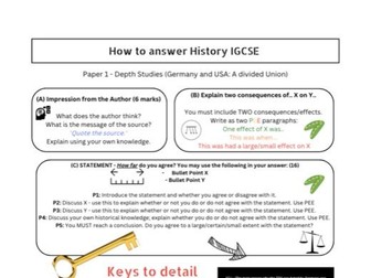 History IGCSE How to answer Paper 1