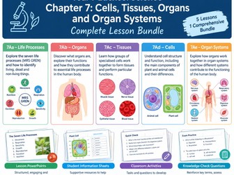 Chapter 7: Cells, Tissues, Organs and Organ Systems (KS3) - Bundle