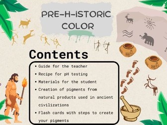 pre-Historic: An extra-activity for Ph and pigments on laboratory