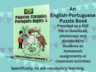 An English Portuguese (BR) Intermediate Level Puzzle Book