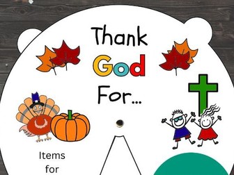 Thank God For Colouring Wheel, Thanksgiving Craft