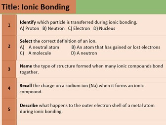 Ionic Bonding