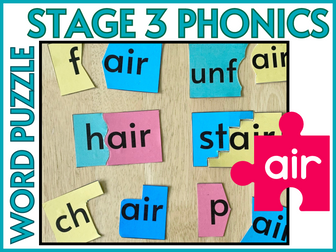 Stage 3 Phonics air Word Puzzle