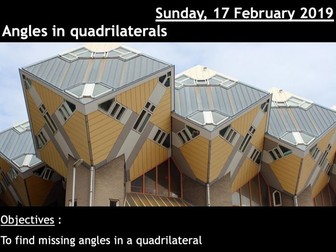 Angles in quadrilaterals