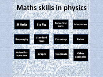 Maths skills for Physics GCSE