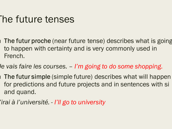 French Future and Conditional Tenses