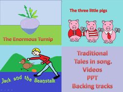 Three Traditional stories in song. Video.PPt.Mp3s. Vol. 1