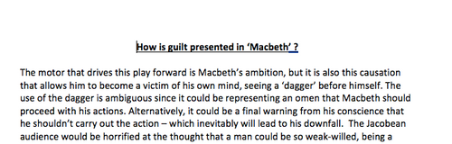 macbeth guilt essay introduction