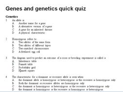 biology inheritance questions