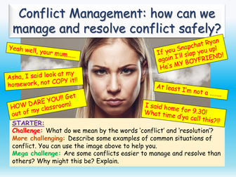 Conflict Management - Healthy Relationships PSHE