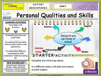 Personal Qualities and Skills - Careers Education