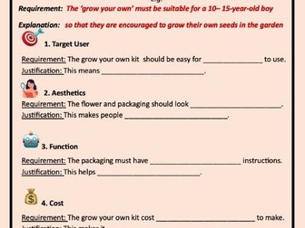 DT - Paper Making - Specification fill in the gaps
