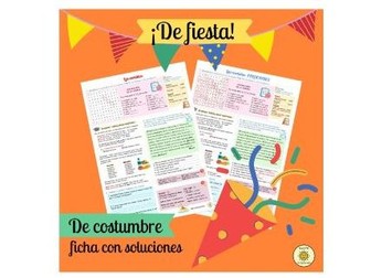 De costumbre. Festivales y comida. Viva GCSE Spanish bundle of 8