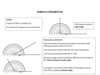 Angles in s straight line