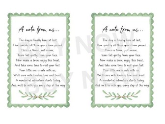 Parents/Carers First Day At School Poem