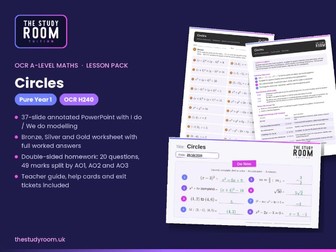 OCR A-level Maths: Circles (Pure Year 1) – Complete Lesson Pack