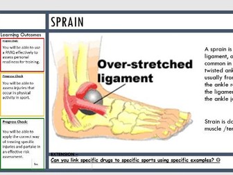 EDEXCEL GCSE PE 3.5 INJURY PREVENTION - FULL UNIT WITH RESOURCES -