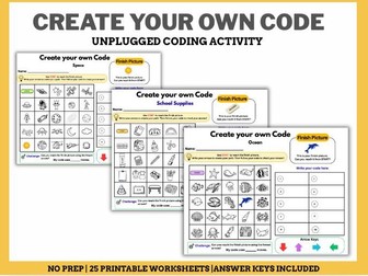 Create Your Own Code | 25 Printable STEM Tasks