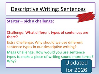 Descriptive  / Creative Writing