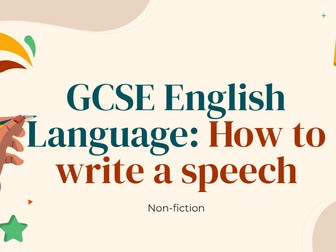 GCSE English Language Speech Writing non-fiction